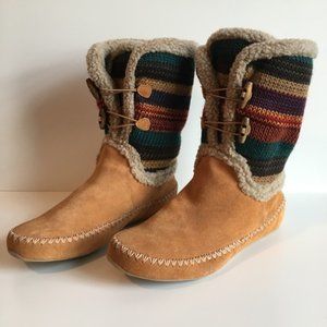 The Sak Suede Faux Shearling Toggles Moccasin